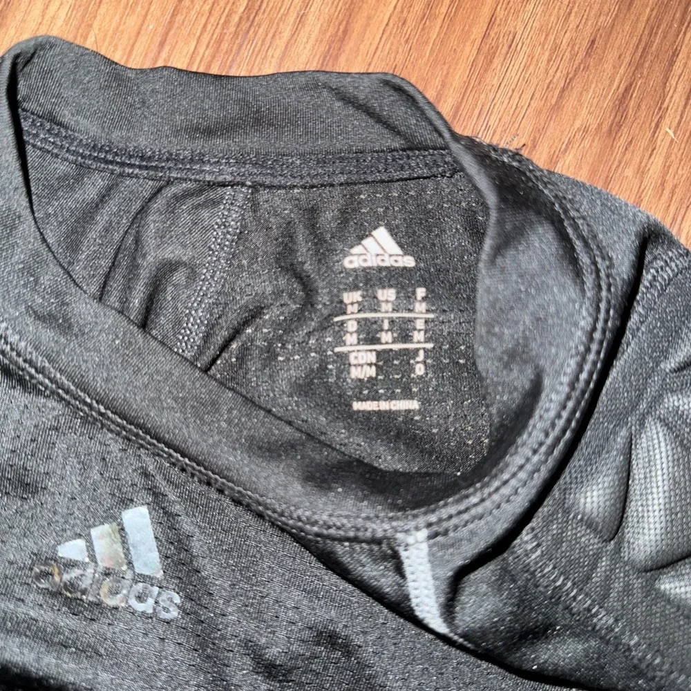 Adidas Black Sports Top with Gray Accents - Picture 2 of 2